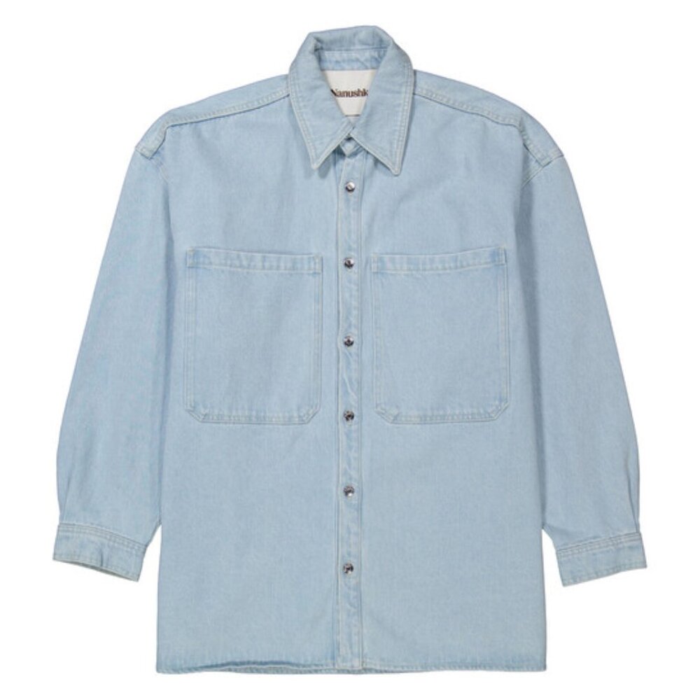 Nanushka  Beaux Denim Jacket/Shirt/Overshirt, Size Small
